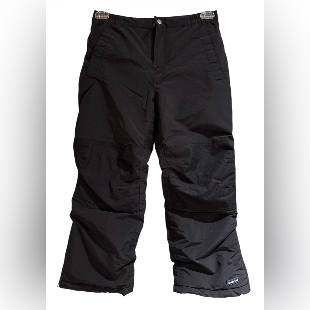 Kid's Lands' End Squall Waterproof Insulated Iron Knee Snow Pant - Black - 8
